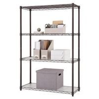 TRINITY - 4-Tier | 36x14x54 | Commercial Wire Shelving | NSF | w/Liners | - Dark Bronze