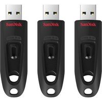 SanDisk - Ultra 32GB USB 3.0 Flash Drive with Hardware Encryption (3-Pack) - Black