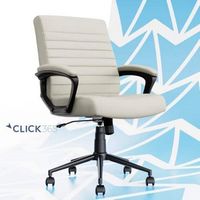 Click365 - Transform 3.0 Extra Comfort Ergonomic Mid-Back Desk Chair - White