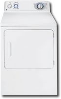 GE - 6.0 Cu. Ft. 6-Cycle Extra-Large Capacity Electric Dryer - White-on-White
