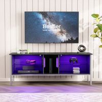 LED Gaming Entertainment Center with Shelves for TVs up to 70"