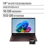 HP - OmniBook X Flip 2-in-1 - 14" 2K Touchscreen Laptop - AMD Ryzen AI 5 (2026) - 16GB Memory - 5...
