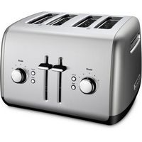 KitchenAid - 4-Slice Toaster with Illuminated Buttons - Contour Silver