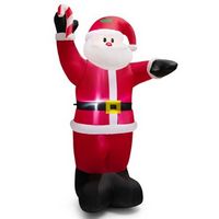 Costway - 8 FT Inflatable Santa Claus Holding Crutch Lollipop Blow-up Christmas Decoration - Mult...