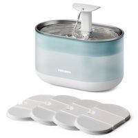 PETLIBRO - Capsule Stainless Steel 2.1L Cat and Dog Drinking Fountain with Two Flow Modes - White