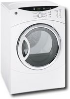 GE - 7.0 Cu. Ft. Super Capacity Gas Dryer - White-on-White