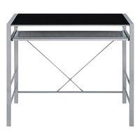 OSP Home Furnishings - Zephyr Computer Desk - Black/Silver