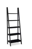 Linon Home Décor - Radford Five-Tier Ladder Bookshelf - Black