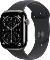 Apple Watch Series 11 (GPS+Cellular) 42mm Titanium Case with Black Sport Band - S/M - Slate (AT&amp;T...
