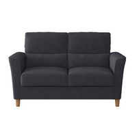 CorLiving - Georgia 2-Seat Fabric Upholstered Loveseat Sofa - Dark Grey