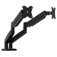 j5create - Ergonomic Dual Monitor Desk Mount for Most 17” -32”  Monitors - Black