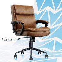 Click365 - Transform 2.0 Extra Comfort Ergonomic Mid-Back Desk Chair - Cognac