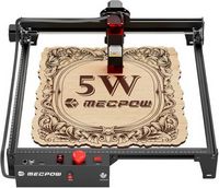 Mecpow - X3 Laser Engraving Machine, 5W Laser Cutter, 16.0x15.7" Working Area, Compressed Spot 10...