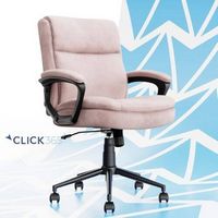 Click365 - Transform 2.0 Extra Comfort Ergonomic Mid-Back Desk Chair - Light Pink