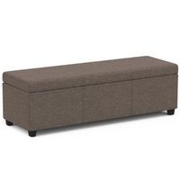 Simpli Home - Avalon Extra Large Storage Ottoman Bench - Fawn Brown