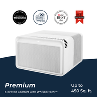 Windmill - WhisperTech 10,000 BTU Smart Window Air Conditioner with Inverter Technology - White