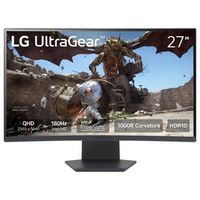 LG - UltraGear 27" QHD 180Hz 1ms AMD FreeSync Gaming Monitor with HDR10 (HDMI, DisplayPort) - Black