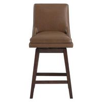 OSP Home Furnishings - Allingham 26" Swivel Stool - Molasses / Dk Walnut