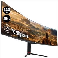 Westinghouse - 49" Curved UltraWide QHD GamingMonitor - Black