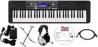 Casio - CT-S500 EPA 61 Key Keyboard with Stand, AC Adapter, Headphones, and Software - Black