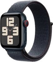 Apple Watch SE 2nd Generation (GPS+Cellular) 40mm Aluminum Case with Ink Sport Loop - Midnight - ...