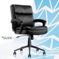 Click365 - Transform 2.0 Extra Comfort Ergonomic Mid-Back Desk Chair - Black