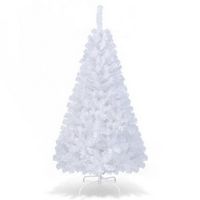 Costway - 5Ft Artificial PVC Christmas Tree W/Stand Holiday Season Indoor Outdoor - White
