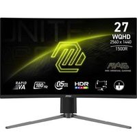 MSI - MAG27CQ6PF 27" Curved QHD 180Hz 0.5ms Gaming Monitor with HDR ready  (DisplayPort, HDMI, ) ...