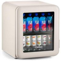 Cooluli - Decor 1.7 cuft Glass Beverage Cooler - Cream