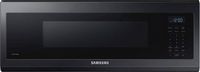 Samsung - 1.1 cu. ft. Smart SLIM Over-the-Range Microwave with 400 CFM Ventilation - Matte Black ...