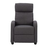 CorLiving - Oren Fabric Recliner - Dark Grey