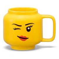 Room Copenhagen - LEGO: Classic Yellow Minifigures Winking Girl Ceramic Mug, 8.6oz