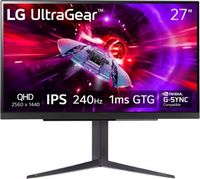 LG - UltraGear 27&quot; QHD 240Hz 1ms NVIDIA G-SYNC Compatible and AMD FreeSync Premium with DisplayHD...