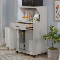 Sauder - Microwave/Kitchen Cart - Modern Grey