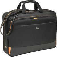 Solo New York - Focus Portfolio Briefcase for 17.3" Laptop - Black/Orange