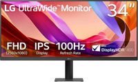 LG - UltraWide 34" IPS FHD 100Hz, 5ms, Monitor with VESA DisplayHDR 400 (HDMI, DisplayPort) - Black