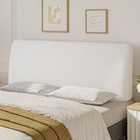 Pinmoco - King Size Adjustable Ergonomic Upholstered Foam Headboard - White - White