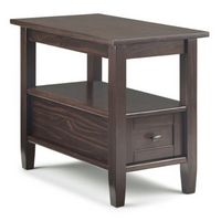 Simpli Home - Warm Shaker Narrow Side Table - Tobacco Brown