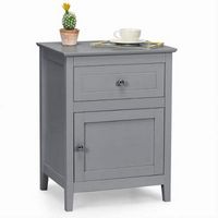 Nightstand with Drawer Accent Side End Table Storage Cabinet