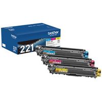 Brother - TN221 3-Pack Standard-Yield Toner Cartridges - Cyan/Magenta/Yellow