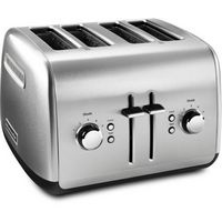 KitchenAid - 4-Slice Programmable Toaster with Manual High-Lift Lever - Brushed Stainless