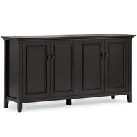 Simpli Home - Amherst Wide 4 Door Storage Cabinet - Hickory Brown