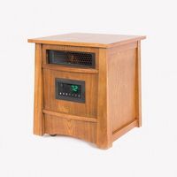 Lifesmart - 8 Element Infrared Heater Wood Cabinet - Dark Oak