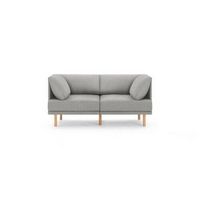 Burrow - Contemporary Range 2-Seat Sofa - Stone Gray