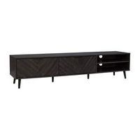 CorLiving - Himari Collection TV Stand with Cabinets for Most TVs up to 85&quot; - Distressed Charcoal...