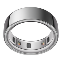 Oura Ring 4 - Smart Ring - Size Before You Buy with Oura Ring 4 Sizing Kit - Size 8 - Silver