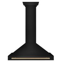ZLINE - 36 inches - Convertible & Externally Vented - Wall Range Hood - Black stainless steel