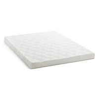 Lucid Comfort Collection - 4" Queen Gel Memory Foam Topper with Cover - White