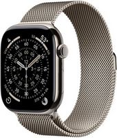 Apple Watch Series 11 (GPS+Cellular) 46mm Titanium Case with Natural Milanese Loop - M/L - Natura...