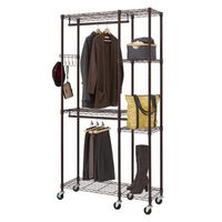 TRINITY - 41x14x76| Rolling Closet Organizer | - Dark Bronze
